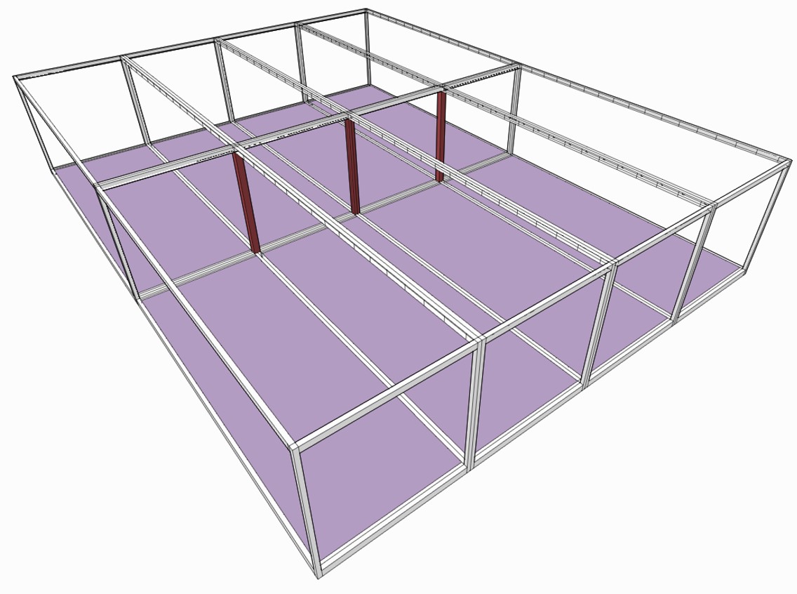 Support columns within a modular building